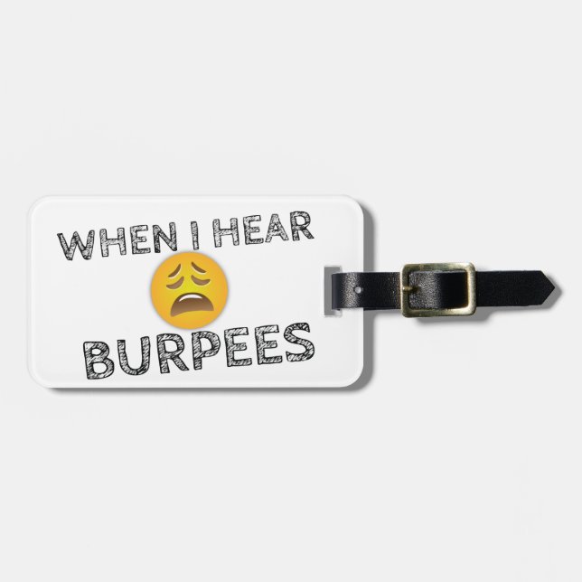 Funny Workout Gym Spaß Gepäckanhänger (Vorderseite horizontal)