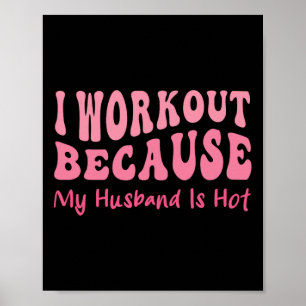 Funny Workout Gym Zitat Coole Ehefrau Fitness Moti Poster