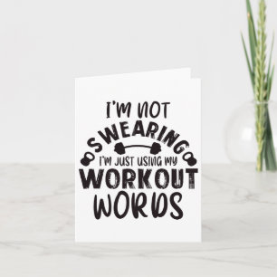 Funny Workout Gym Zitat Weightlift Übungsblut Karte