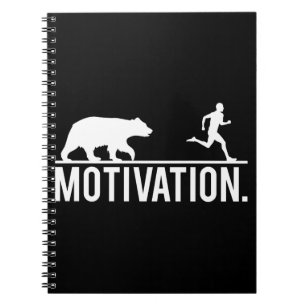 Funny Workout Motivation - Bear Chasing Jogger Notizblock