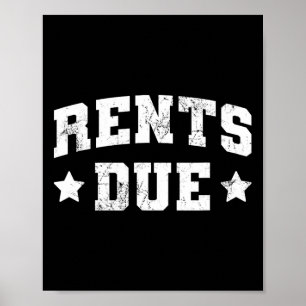 Funny Workout Rent due Gym Weight Lifting Bodybui Poster