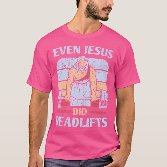Funny Workout Shirt Men Weightlifting Jesus Christ (Vorderseite)