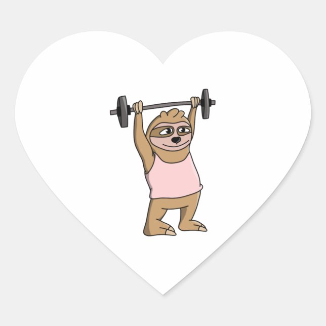 Funny Workout Sloth Sticker (Vorderseite)