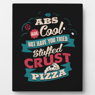 Funny Workout Spaß, Abs vs Pizza, Bulking Novelty Fotoplatte