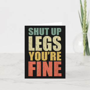 Funny Workout Youre Fine Gym Leg Day Fitness Karte