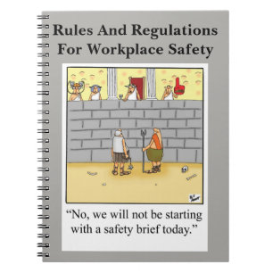 Funny Workplace Safety Spaß Notebook Notizblock