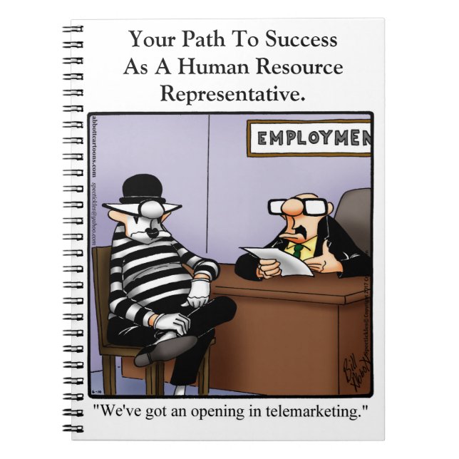 Funny Workplace Spaß Notebook Notizblock (Vorderseite)