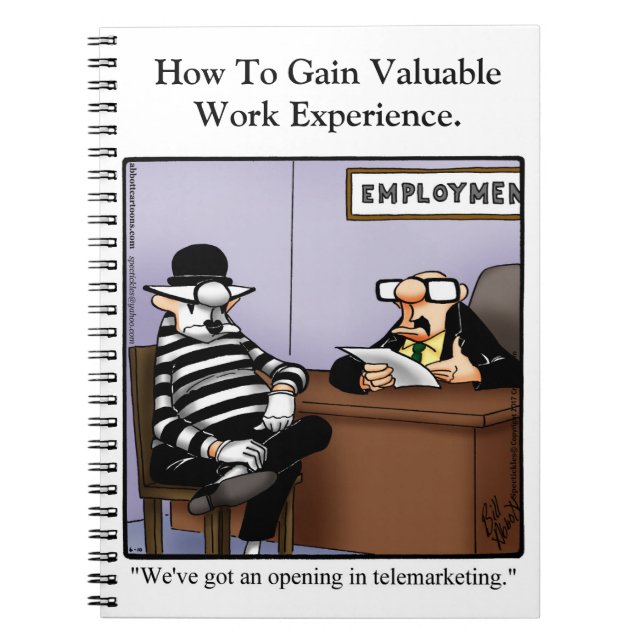 Funny Workplace Spaß Notebook Notizblock (Vorderseite)