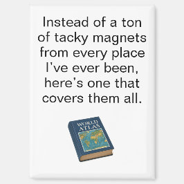 Funny World Atlas Travel Refrigerator Magnet