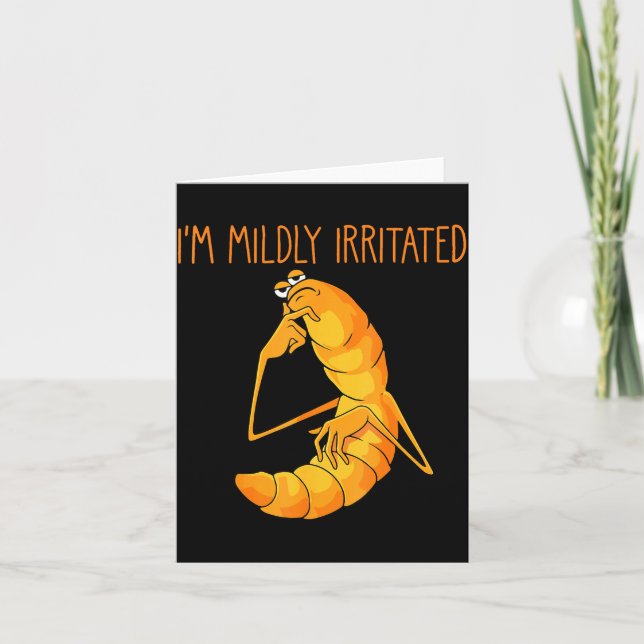 Funny Worm Meme I'm Mildly Irritated Marcus Mens W Karte (Vorderseite)