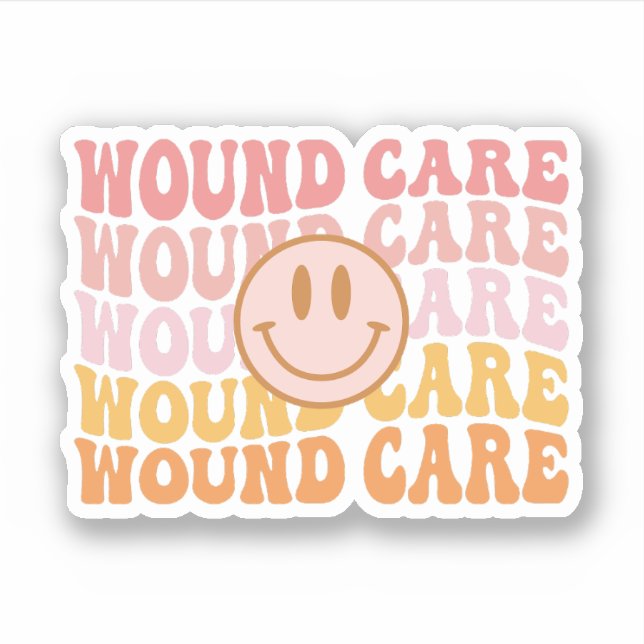 Funny Wound Care Pflegegeschenk, Wundpflege Aufkleber (Vorderseite)