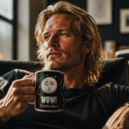 Funny "Wow Moon Face Coffee Tasse