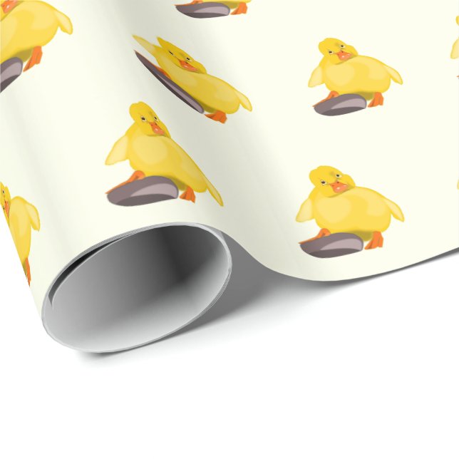 Funny Wrapping Paper mit gelben Enten Geschenkpapier (Rolleneckpunkt)