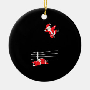 Funny Wrestling Christmas Weihnachten Weihnachten  Keramik Ornament