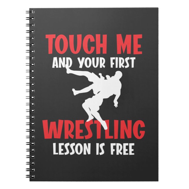 Funny Wrestling Coach Lesson Wrestler Spaß Notizblock (Vorderseite)