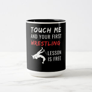 Funny Wrestling Coach Sports Wrestling Lover Gesch Zweifarbige Tasse