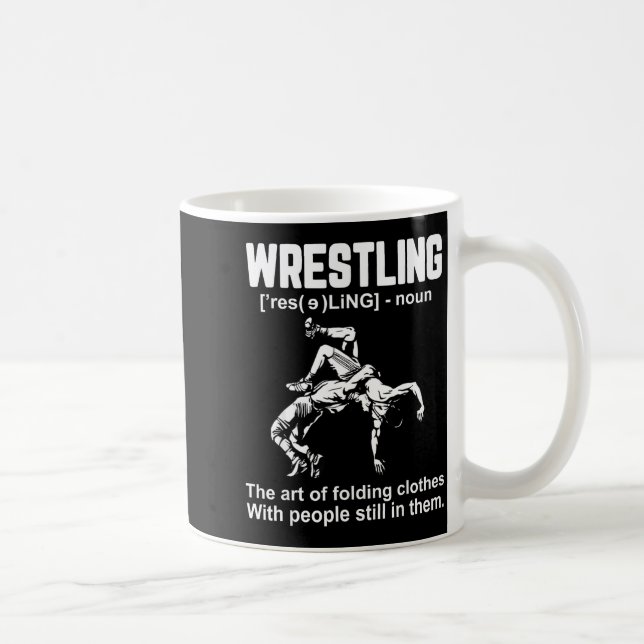 Funny Wrestling Definition The Art Of Folding Clot Kaffeetasse (Rechts)