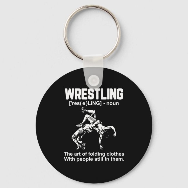 Funny Wrestling Definition The Art Of Folding Clot Schlüsselanhänger (Vorderseite)