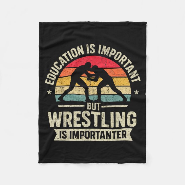 Funny Wrestling Education Joke For Wrestler Men Ki Fleecedecke (Vorderseite)