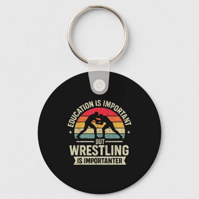 Funny Wrestling Education Joke For Wrestler Men Ki Schlüsselanhänger (Vorderseite)