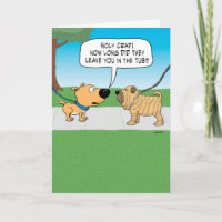 Funny Wrinkly Hund Birthday Card