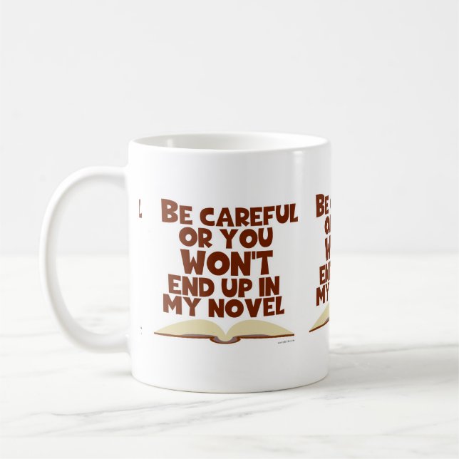 Funny Writer Achtsamer Charakter Spaß Kaffeetasse (Links)