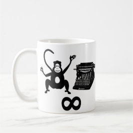 Funny Writer Monkey Schreibmaschine Infinity Kaffeetasse