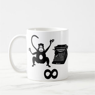 Funny Writer Monkey Schreibmaschine Infinity Kaffeetasse