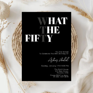 Funny WTF Erwachsene 50. Geburtstag Einladung