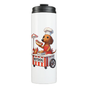 Funny Würstchen Dackel Dog Sausage Hotdog Sandwich Thermosbecher