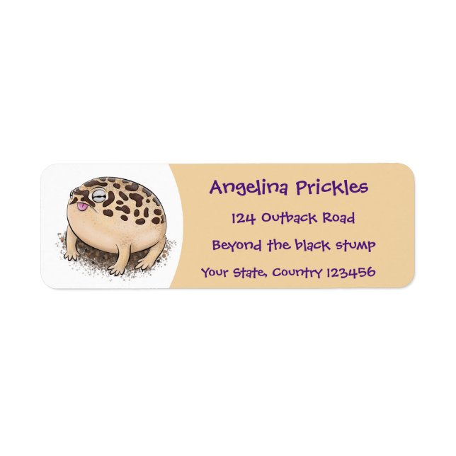 Funny Wüste Regenfrosch Cartoon Illustration (Vorne)