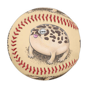 Funny Wüste Regenfrosch Cartoon Illustration Baseball
