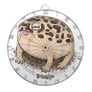 Funny Wüste Regenfrosch Cartoon Illustration Dartscheibe