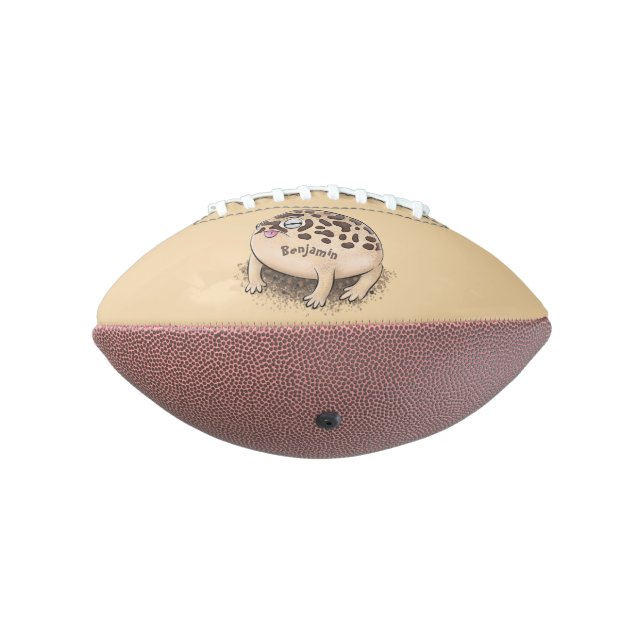 Funny Wüste Regenfrosch Cartoon Illustration Football (Gedreht 270)