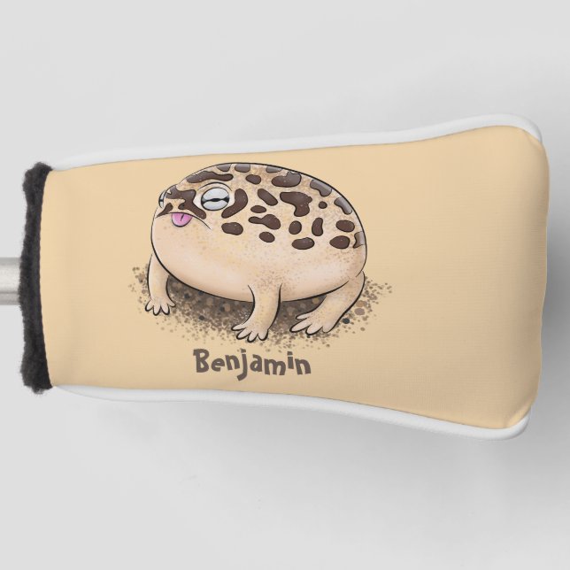 Funny Wüste Regenfrosch Cartoon Illustration Golf Headcover (Vorderseite)