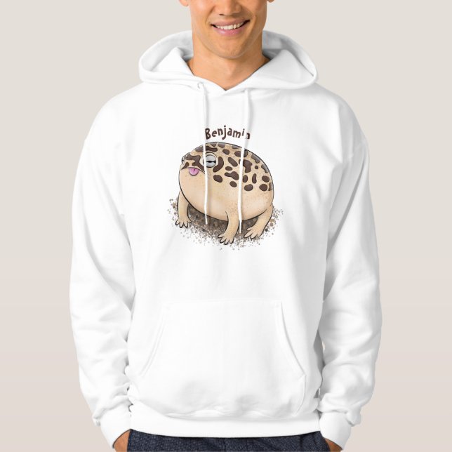 Funny Wüste Regenfrosch Cartoon Illustration Hoodie (Vorderseite)