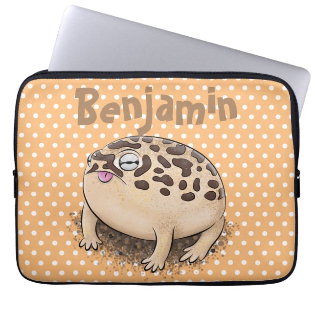 Funny Wüste Regenfrosch Cartoon Illustration Laptopschutzhülle (Vorderseite)