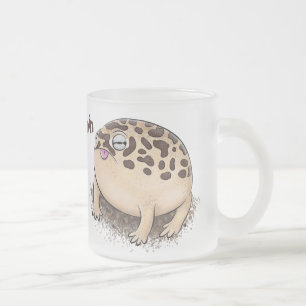 Funny Wüste Regenfrosch Cartoon Illustration Mattglastasse