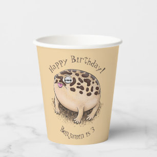 Funny Wüste Regenfrosch Cartoon Illustration Pappbecher