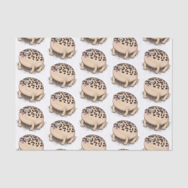 Funny Wüste Regenfrosch Cartoon Illustration Seidenpapier (Vorderseite)