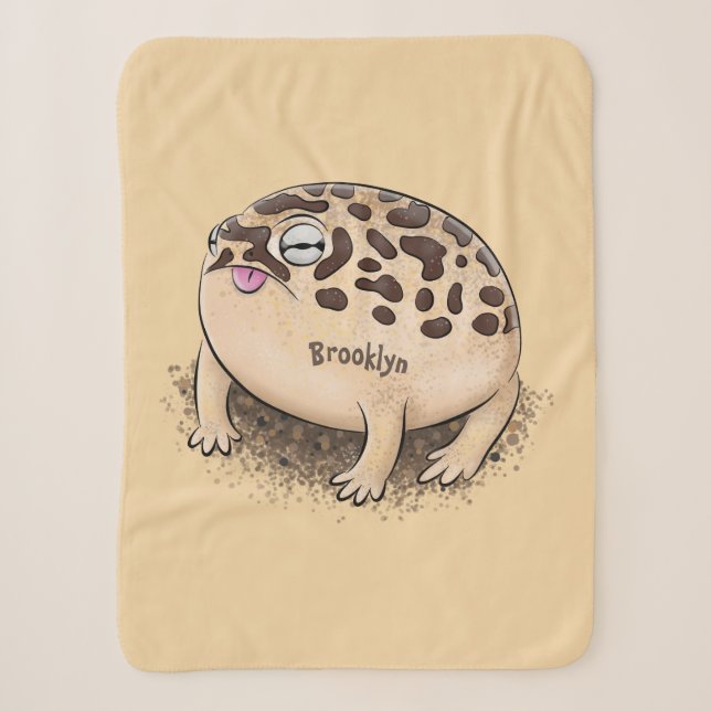 Funny Wüste Regenfrosch Cartoon Illustration Sherpadecke (Vorderseite)