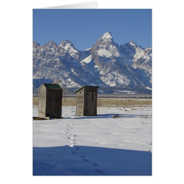 Funny Wyoming Outhouse Deluxe Jeden Anlaß (Vorne)