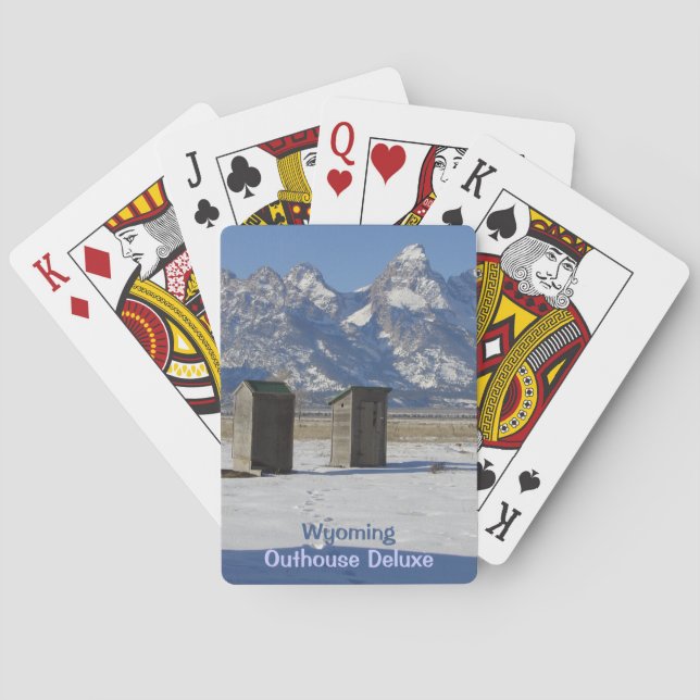 Funny Wyoming Outhouse Deluxe Spielkarten (Rückseite)