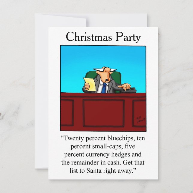Funny X-mas Party finanzielle Einladung (Vorderseite)