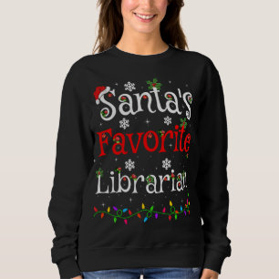 Funny Xmas beleuchtet Weihnachten Lieblings-Biblio Sweatshirt