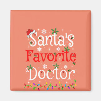 Funny Xmas beleuchtet Weihnachten Lieblings-Doktor Magnet