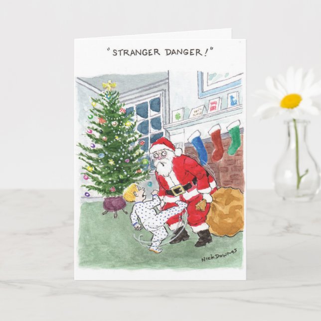 Funny Xmas Card - Größere Gefahr Weihnachten Karte (Kleine Pflanze)