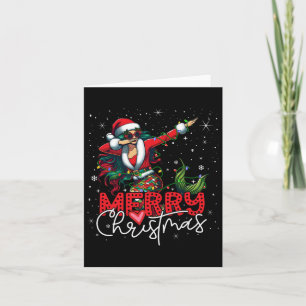 Funny Xmas Dabbing Mermaid Santa Claus Merry Chris Karte
