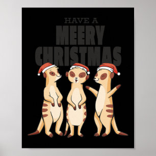 Funny Xmas Familie Matching Meerkat haben eine Mee Poster