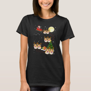 Funny Xmas Licht Tree Santa Riding Hamster Chri T-Shirt